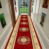 Autumn Style Long Lobby Carpet Fresh Green Grass Pattern Stairway Hallway Home Corridor Carpet Aisle Party Wedding Red Area Rugs