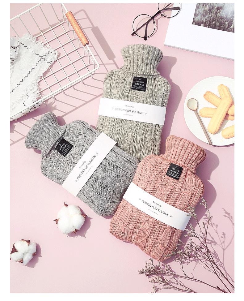 Plush Hot Water Bottle - Warm Belly & Hand Warmer for Women, Students, Large & Small Sizes, Cute Design