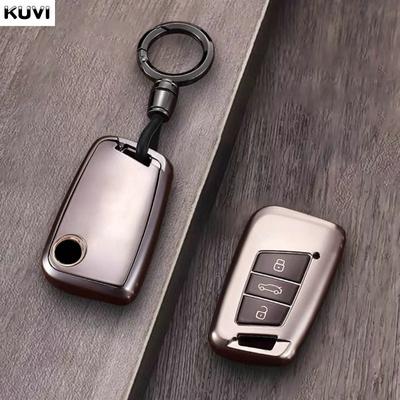 Neues Gun Grey TPU Autoschlüsselhülle Cover Shell Fob Für VW Volkswagen Magotan Passat B8 Skoda Superb Kodiaq A7 Autozubehör