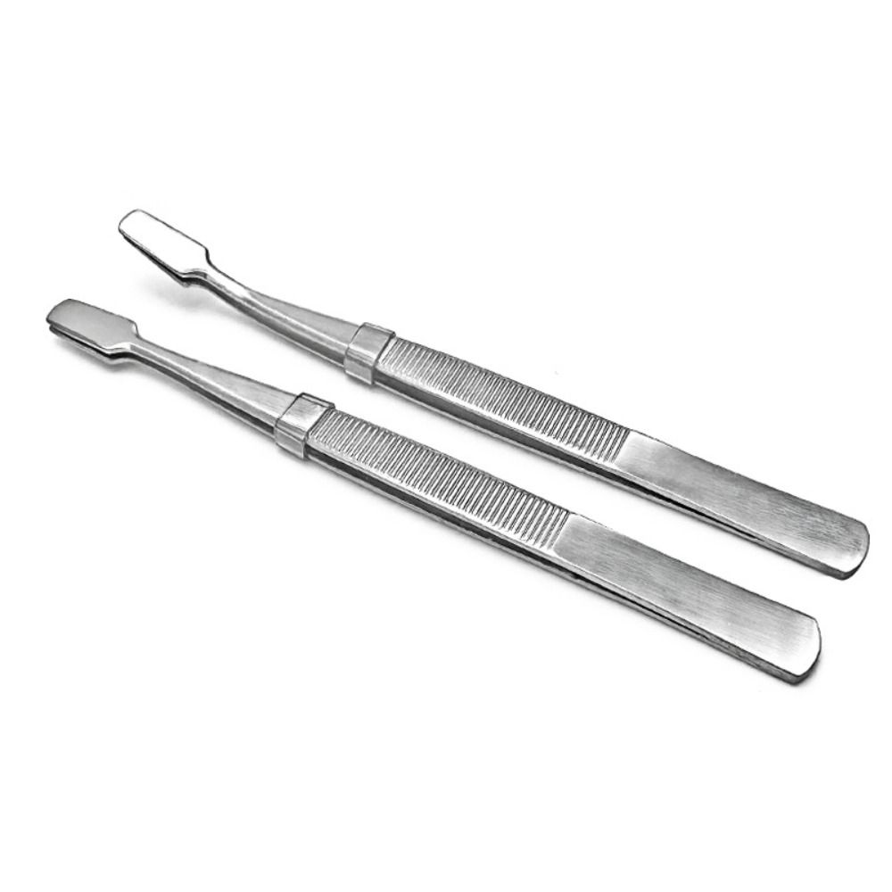 Stainless Steel Flat Mouth Eyelashes Tweezers False Eyelashes Applicator  Eyelash Grafting