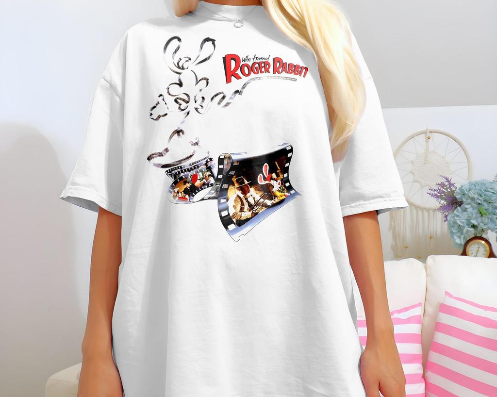 vintage Who Framed Roger Rabbit V1 Natural T Shirt and kids shirt movie poster retro vintage Cotton Men's Women's gift present