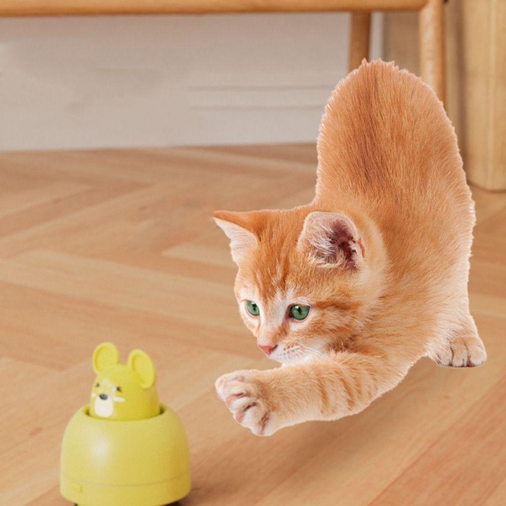 Smart Automatic Cat Teasing Device USB Charging Moving Mouse Toy Interactive Cat Toy Indoor