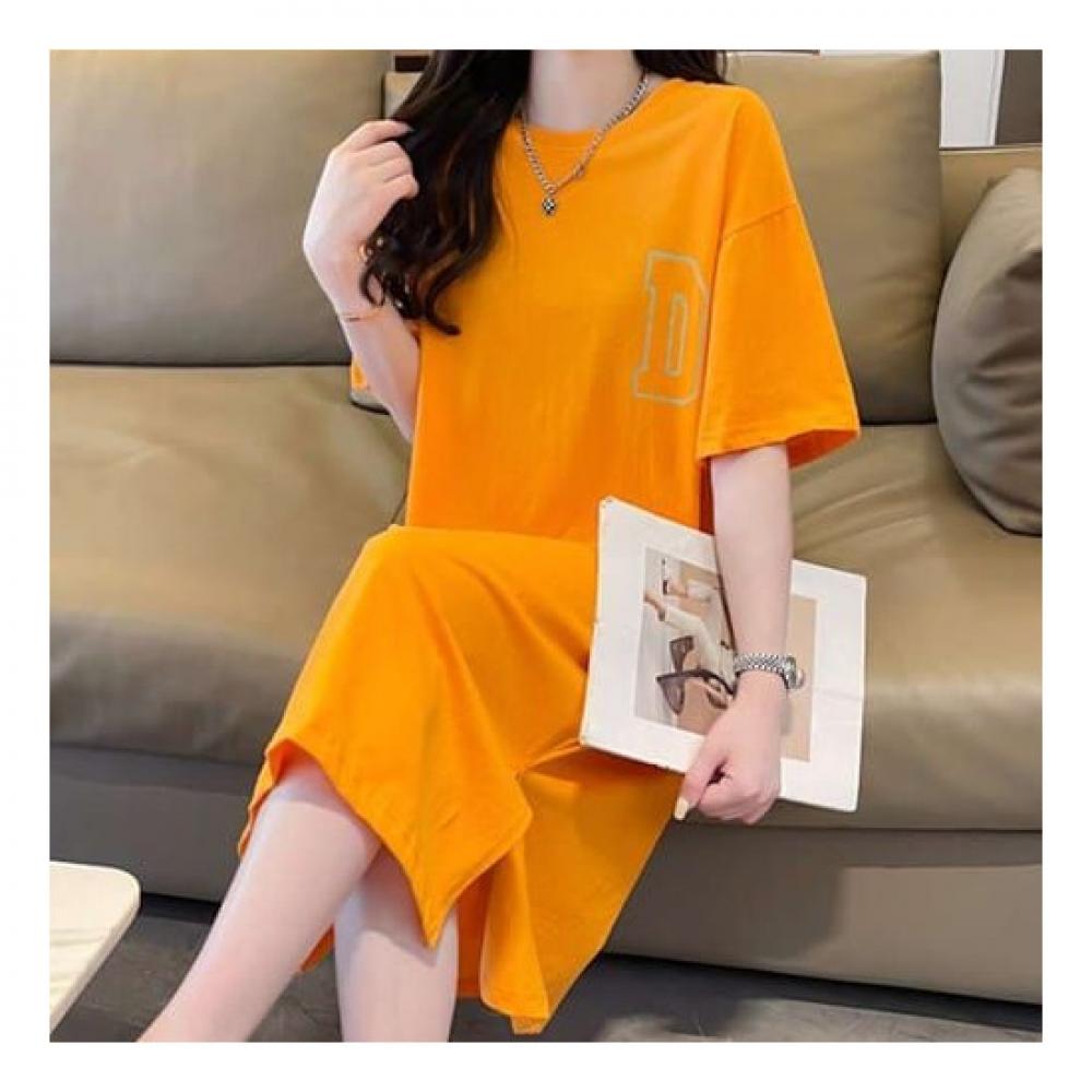 Navava Women No799 Simple Daily Printing Short Sleeve Dress