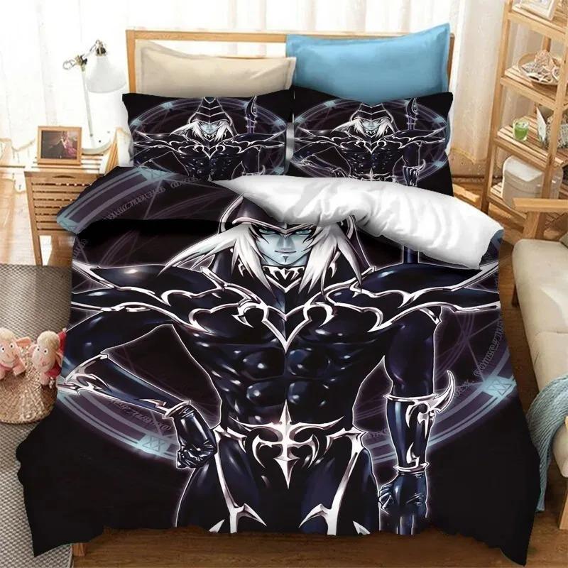 Anime Yu Gi Oh Duel Yugi Bedding Set Twin Queen Size Duvet Cover Pillowcase for Boys Girls Adult Fashion Home Textile