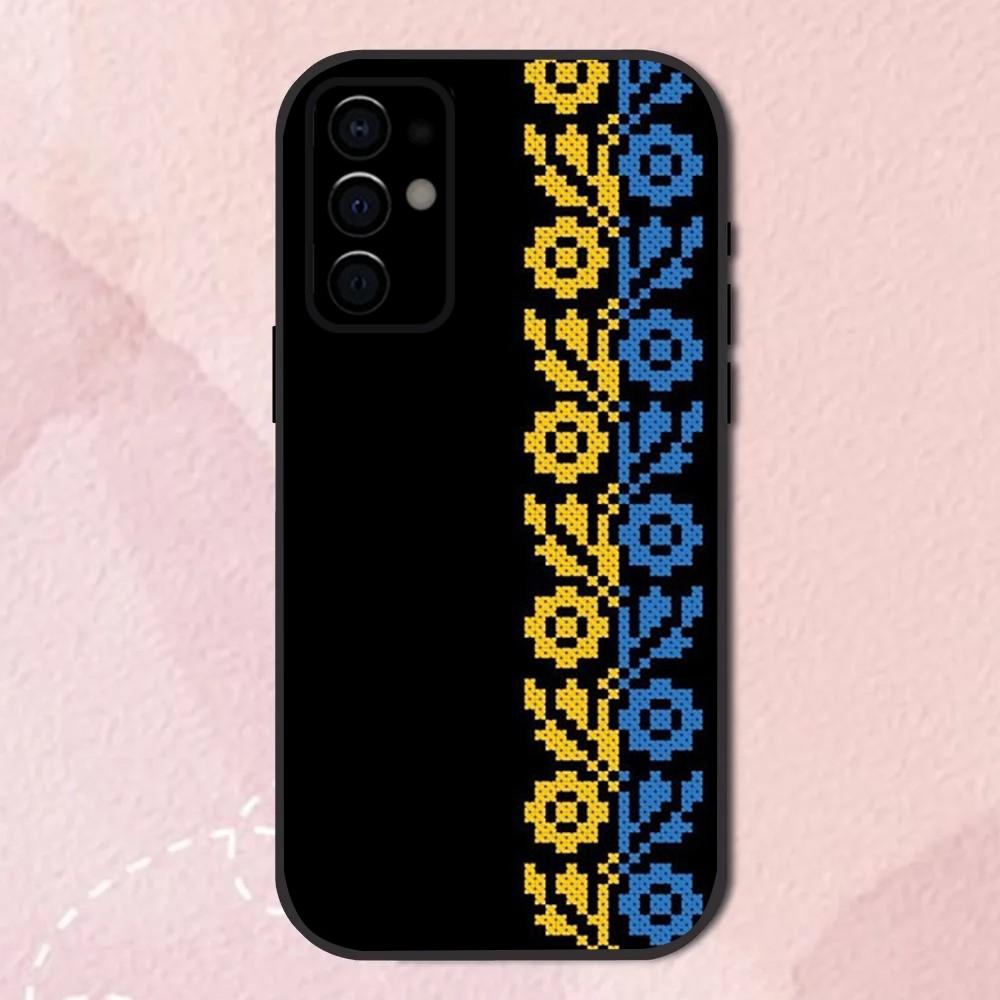 G-Ukraine Ornament pattern Phone Case For Samsung S24,S21,S22,S23,S30,Ultra,S20,Plus,Fe,Lite,Note,10,9,5G Black Soft Shell