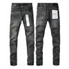 New Fashion Jeans Men streetwear Classic style Black Distressed Streetwear High Stretch Skinny Button Fly Ripped Trousers Brand