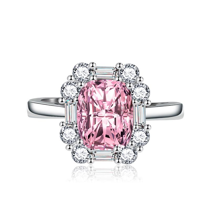 Lindon Classic Copper Alloy Zircon Ring Ladies Jewelry Wedding Promise Party Gift