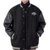 Men's Retro Patchwork PU Leather Baseball Jacket - Embroidered Casual Autumn/Winter Style