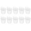 10PCS Flower Pot Mini Succulent Plant Pot Small Metal Bucket for Indoor Outdoor DecorWhite 4x5.5x6cm