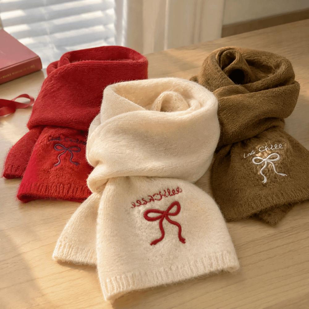 Thicken Knit Scarf Soft Neckerchief New Cross Scarf Women