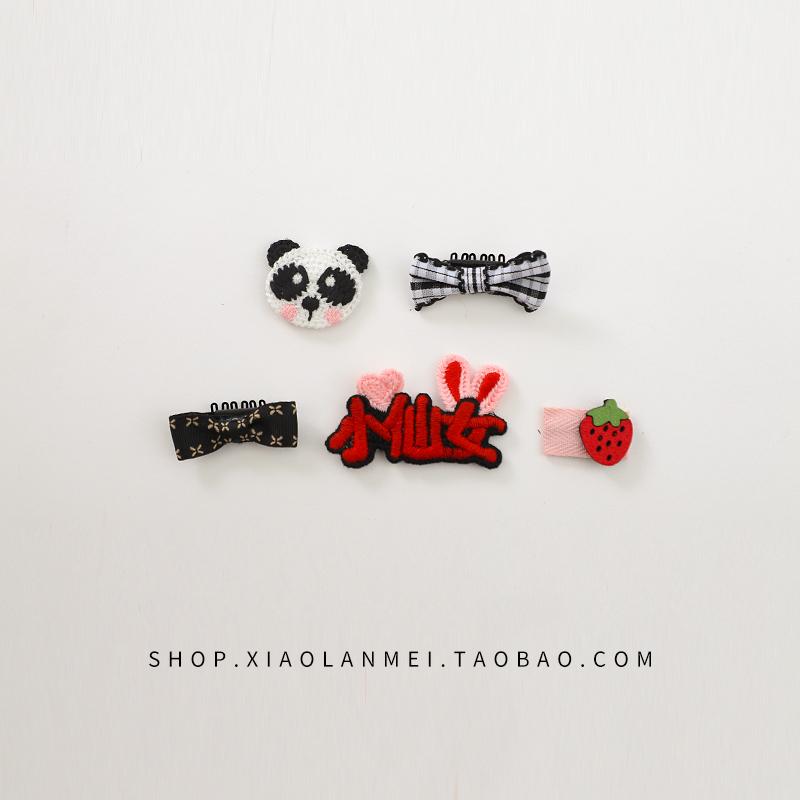 Dog Hair Clips Pet Accories Puppy Forehead Clips Bear Dog Hair Decorations Non-Drop Knot Schnauzer