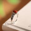 Women's Adjustable Retro Distressed Wheat Ear Ring - Ethnic Style Chinese Imitation Nan Hong Accessory