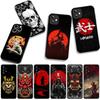 Cover for Apple iPhone 16 15 14 Plus 13 12 Mini 17 Pro Max + ProMax 16E Air 16+ 15+ Case Japan Samurai Skeleton Skull Ninja
