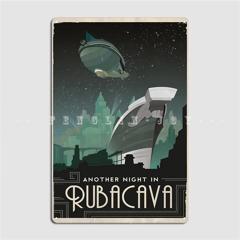 

Grim Fandango Travel S Rubacava Metal Sign Wall Mural Pub Garage Funny Mural Painting Tin Sign Posters 30x40cm(11.8x15.7inch)