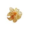 4cm průhledná třpytivá sponka do vlasů ve tvaru vajíčka s květinou - žraločí sponka do vlasů