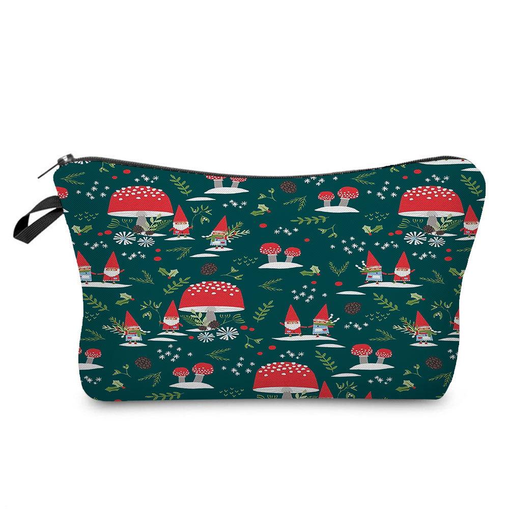 Women Snowman Print Cosmetic Bag Toiletries Organize Travel Storage Case 6766