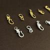 S999 Sterling Silber & Gold Hummerklauen-Verschlussverbinder für DIY-Halsketten, Armbänder & Schmuckflechten.