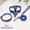 Denim Dog Leash and Harness Set with Teddy Chain for Small To Medium Dogs