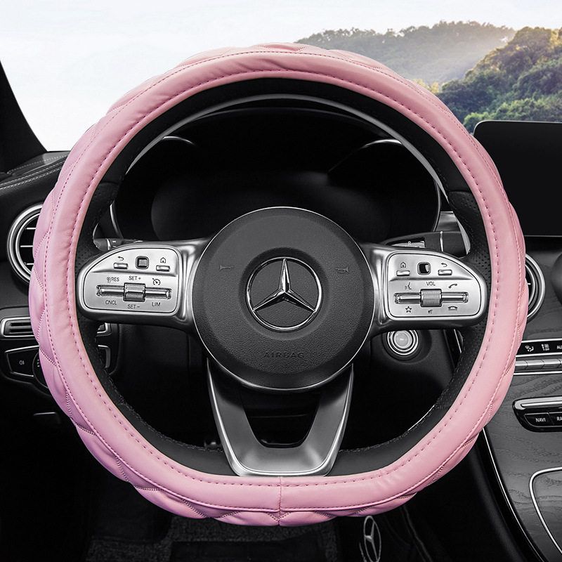 Manufacturer Wholesale Four-Season Universal Car Steering Wheel Cover, Car Interior Female Fashion Steering Wheel Cover Direct Sales
