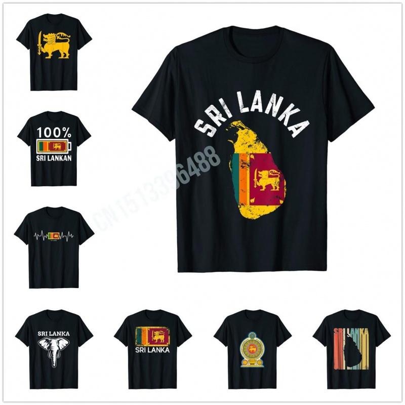 Herren Damen T-Shirt Mehr Designs Vintage Sri Lanka Sri-Lanka-Flagge Stolz T-Shirt Tops Tees