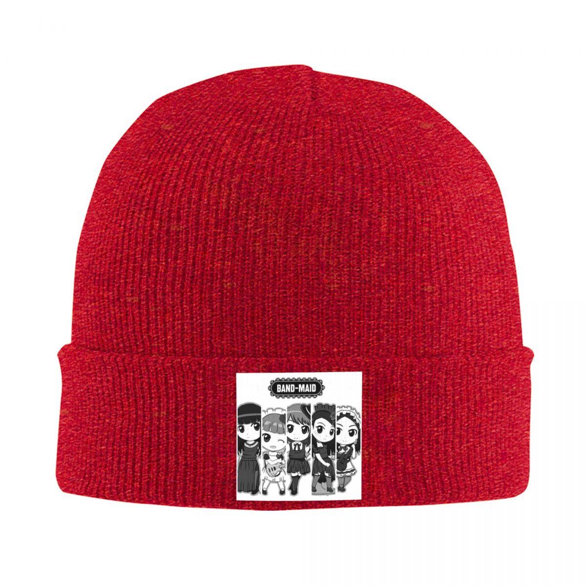 

Band Maid Japan Metal Rock Warm Knitted Cap Winter Knit Bonnet Hat Skullies Beanies Hip Hop Caps for Unisex One Size
