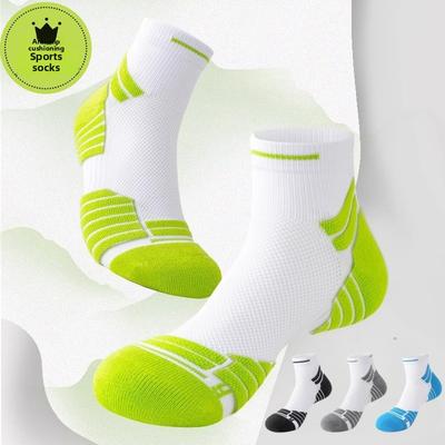 Herren Verdickte Frotteesohle Marathon Professionelles Laufen Basketball Badminton Halbhohe Socken