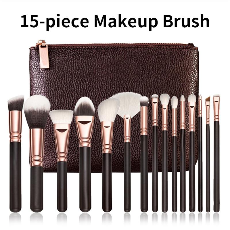 Buy 15pcs Makeup Brush Set Premium Kabuki Cosmetics Foundation Blending