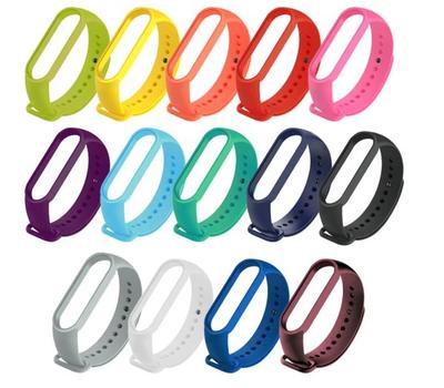 Xiaomi Mi Band 7/6/5/ için 14 Renkli Yumuşak Silikon Bileklik Kayışı Akıllı Bileklik Yedek Kayış