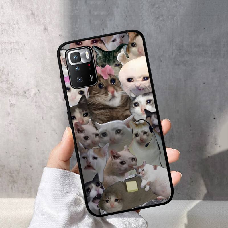 Husă Telefon Meme Pisică Plângând Pentru Redmi Note 10 9 8 6 Pro 8T 5A 4X X 5 Plus 7 7A 9A K20