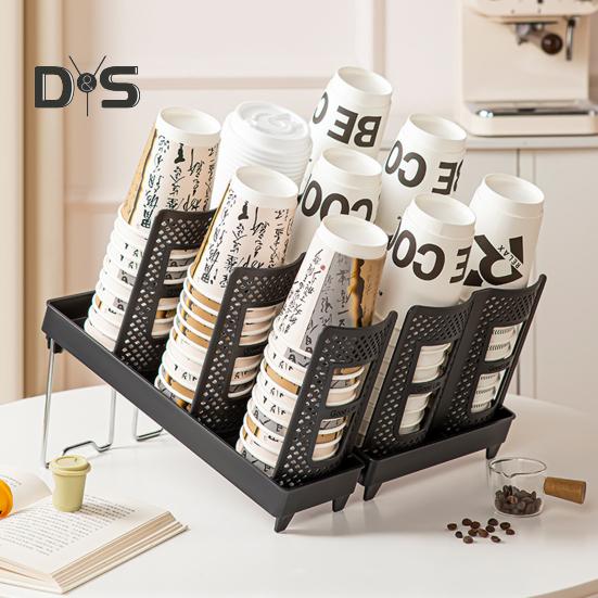 Verstellbarer Getränkehalter, Einwegbecherspender mit abnehmbaren Paneelen, Getränkebecher-Organizer für das Wohnzimmer, für Kaffeepads, Strohhalme