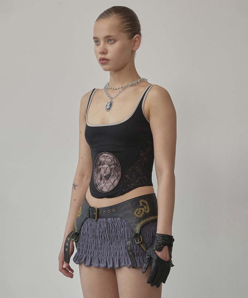 SCULPTOR Beaded Maria Top Black