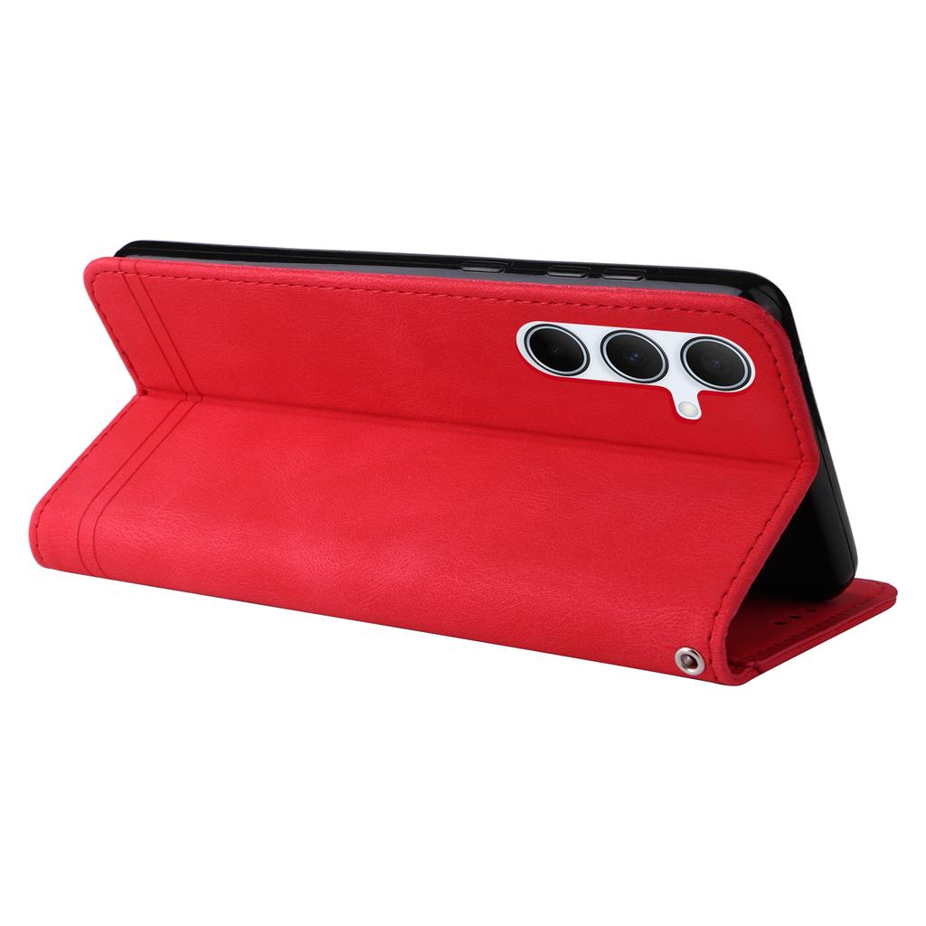 For Samsung Galaxy A56 5G Leather Wallet Cases Skin Touch Phone Cover Stand with Strap