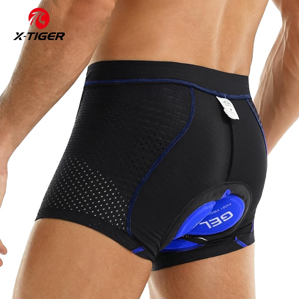X-TIGER Herren Radunterwäsche mit 5D Gel-Polsterung MTB Boxer Radhose Rennradunterwäsche Radsportausrüstung