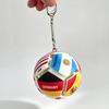 Keychain Pendant Mini Football Shape Team Logo Keychain Portable Decompression