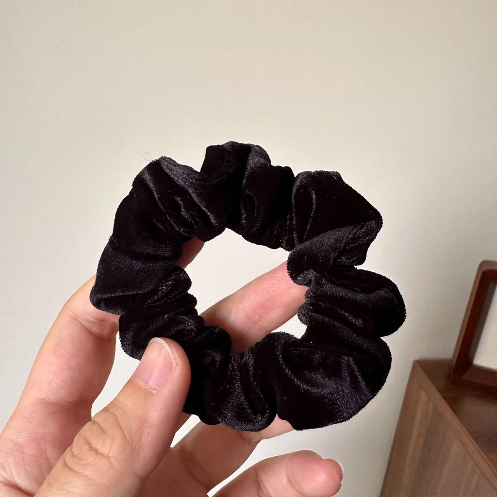 Velvet Scrunchies Set: Milk Tea & Apricot - Japanese & Korean Style Hair Accessories