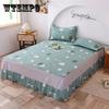 One-piece Mattress Cover Cotton Korean Version Printing Non-slip Simmons Protective Cover Four Seasons Universal Mattress Dust Cover