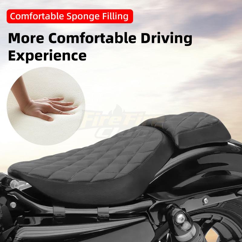 Motorcycle Black Driver Seat Rear Passenger Seat Cushions Accessories For Harley Sportster XL 48 883 1200 2004-2020