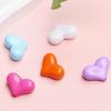 17mm*22mm 5pcs/bag Solid Colored Candy Color Heart-shaped Large Beads For Jewelry Making Handmade Accessories DIY Handmade Material