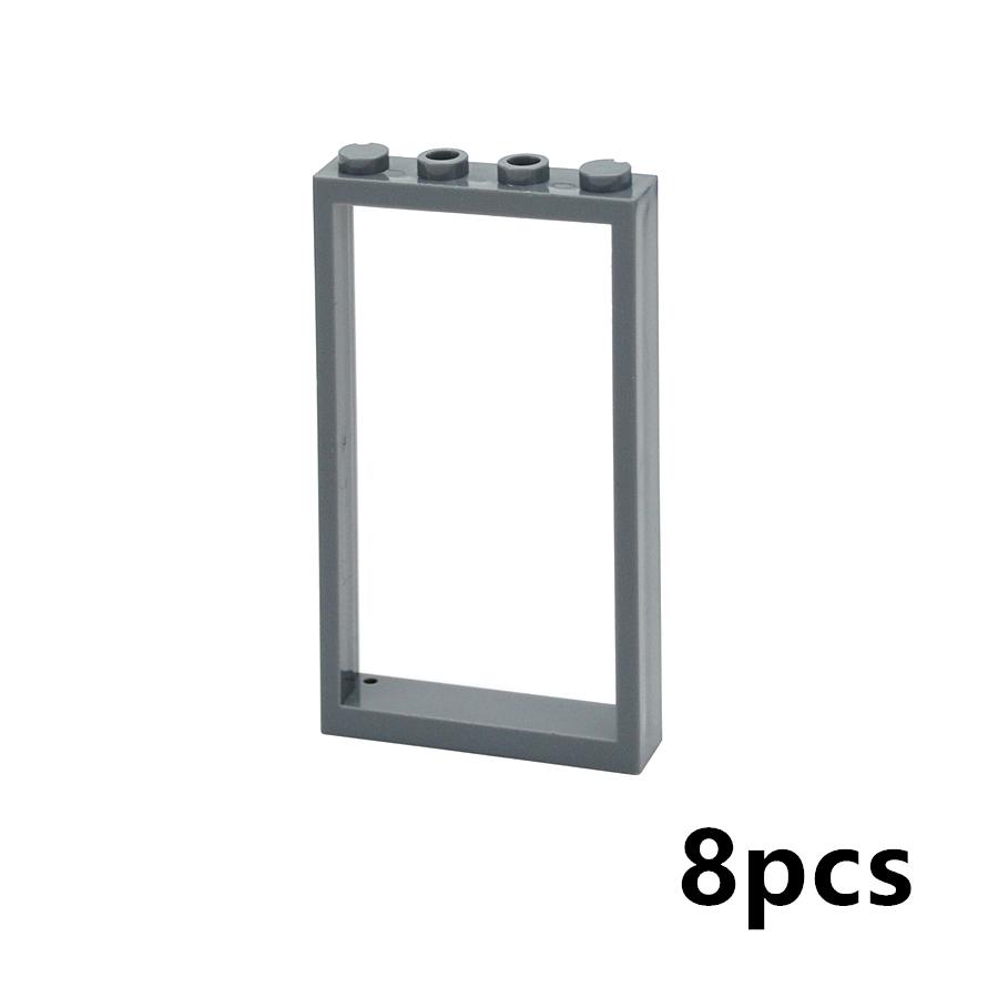 City Window Building Up Cubes Custom Build House Door Frame Glass Bricks Parts Fits 60594 60616 60621 60596 MOC Educational Tool Parts Fo