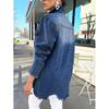 2026 New Arrival Women's Turn-Down Collar Denim Jacket, Single-Breasted Casual Coat - European & American Style