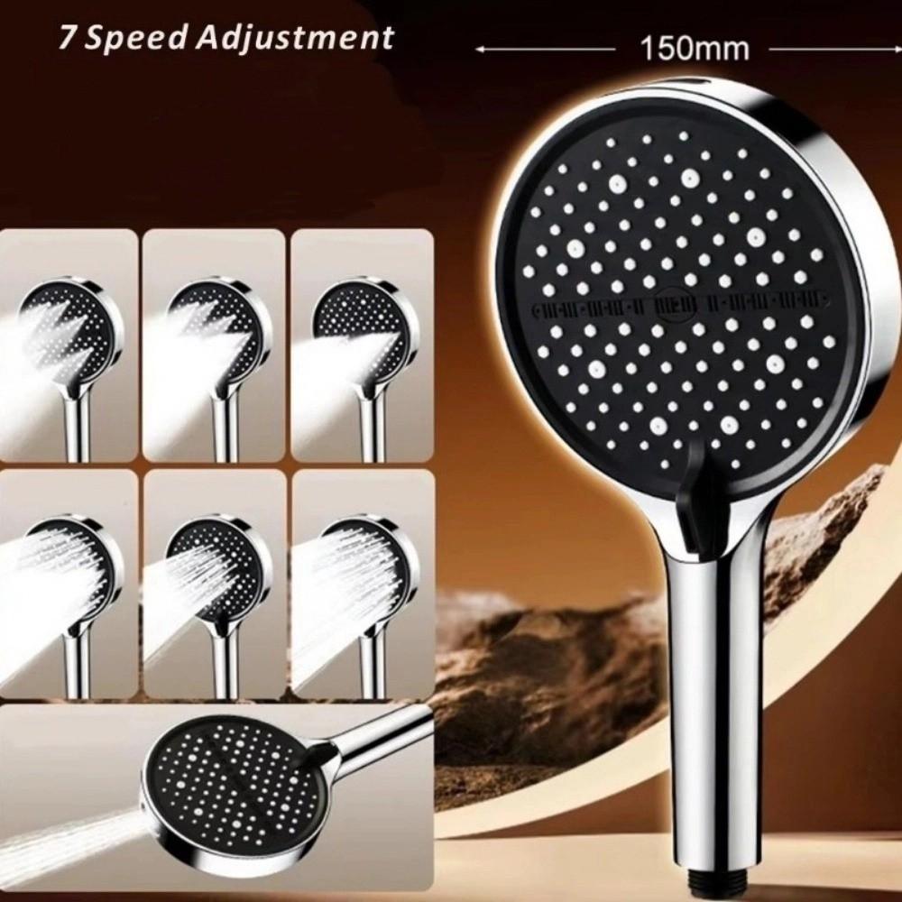 New 15CM Shower Head Large Panel High Pressure Bathing Showerhead Adjustable Spray 7 Modes Shower Nozzle For Hard Water