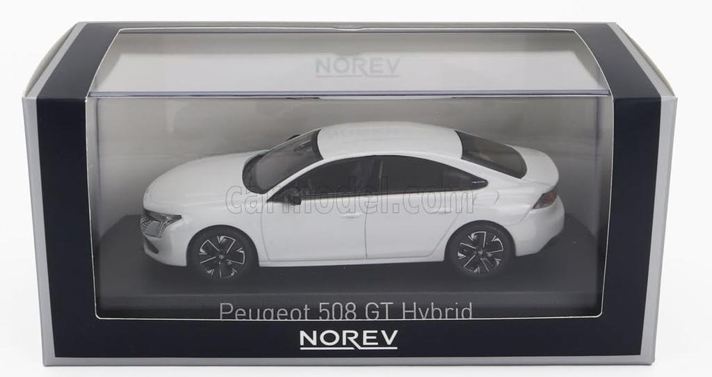 NOREV Peugeot 508 GT Hybrid Scale Diecast Model PEUGEOT 508 GT HYBRID 2023 1/43 Car, (White)