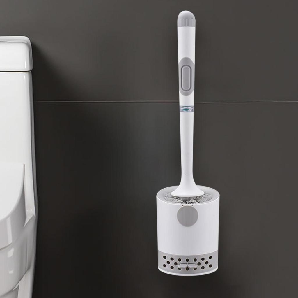 Toilet Brush Long-Handle Toilet Brush Cleaner And Holder Ergonomic Scrub Resistant Scrubber Cleaning Tool For Stone Floor Tile