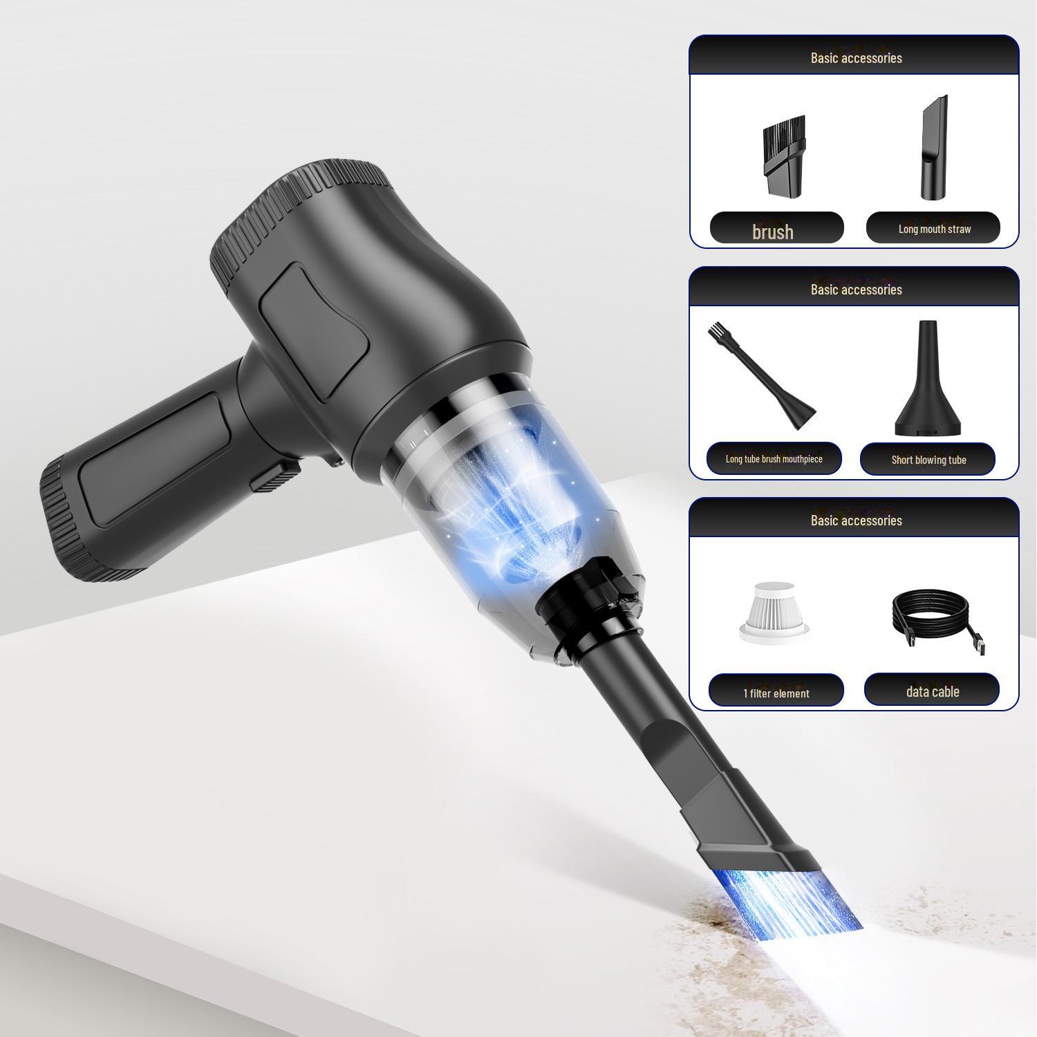 

Беспроводной ручной автомобильный пылесос с мощным всасыванием для использования дома и в автомобиле 15th Generation, Single Filter чёрный