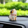Cute Cat Animals Figurine Decorative Wooden  Ornament Kitten Statue Calico Coffee Home Bedroom Office Desk Decoration Gift Car