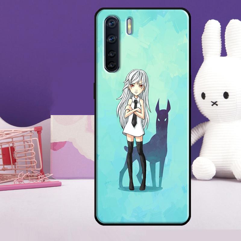 Cartoon Doberman Dog Case For Oppo A57 A77 A76 A16 A96 A17 A18 A60 A80 A40 A38 A58 A78 A98 A94 A74 A54 A15 A5 Pro
