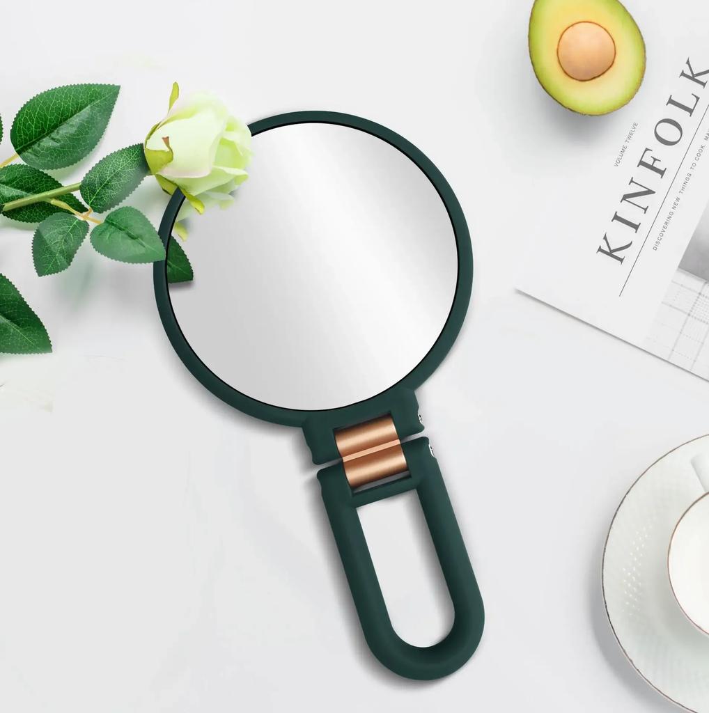 2/5/10/15X zvětšovací make-up Zrcátko Ruční zrcátko Ruční skládací oboustranné kosmetické zrcátko toaletní zrcátko Cestovní přenosné make-up nástroje