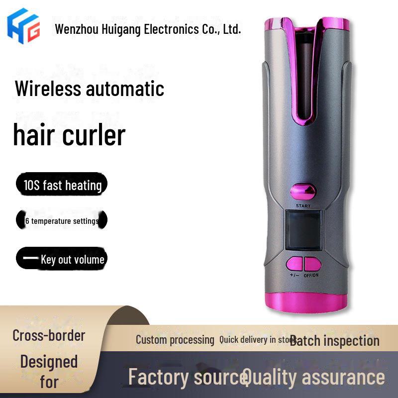 

Портативная беспроводная мини-плойка с автоматическим вращением для путешествий и дома Champagne