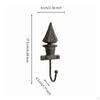 Rustic Hook with Mounting Screws Heavy Duty Cast Iron Vintage Decorative Wall Hooks for