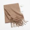 Versatile mohair solid color scarf women's winter thickening simple warmth enlarged shawl scarf